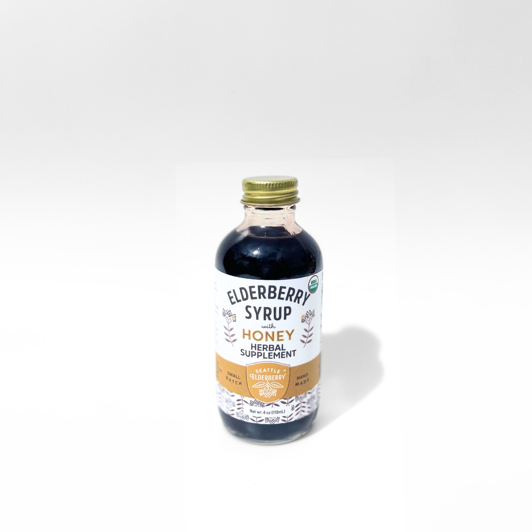 Organic Elderberry Syrup with Honey (4oz)